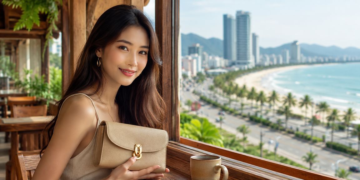 Người dùng Đà Nẵng uống cà phê và xem ứng dụng casino trên điện thoại