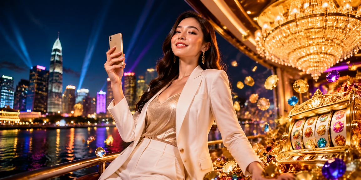 Người phụ nữ trẻ Việt Nam đang chơi slot game trên thiết bị di động tại TP.HCM